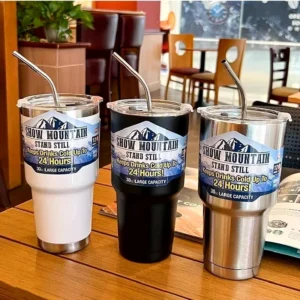 EliteSip 30oz 316 Stainless Steel Tumbler & Straw Set